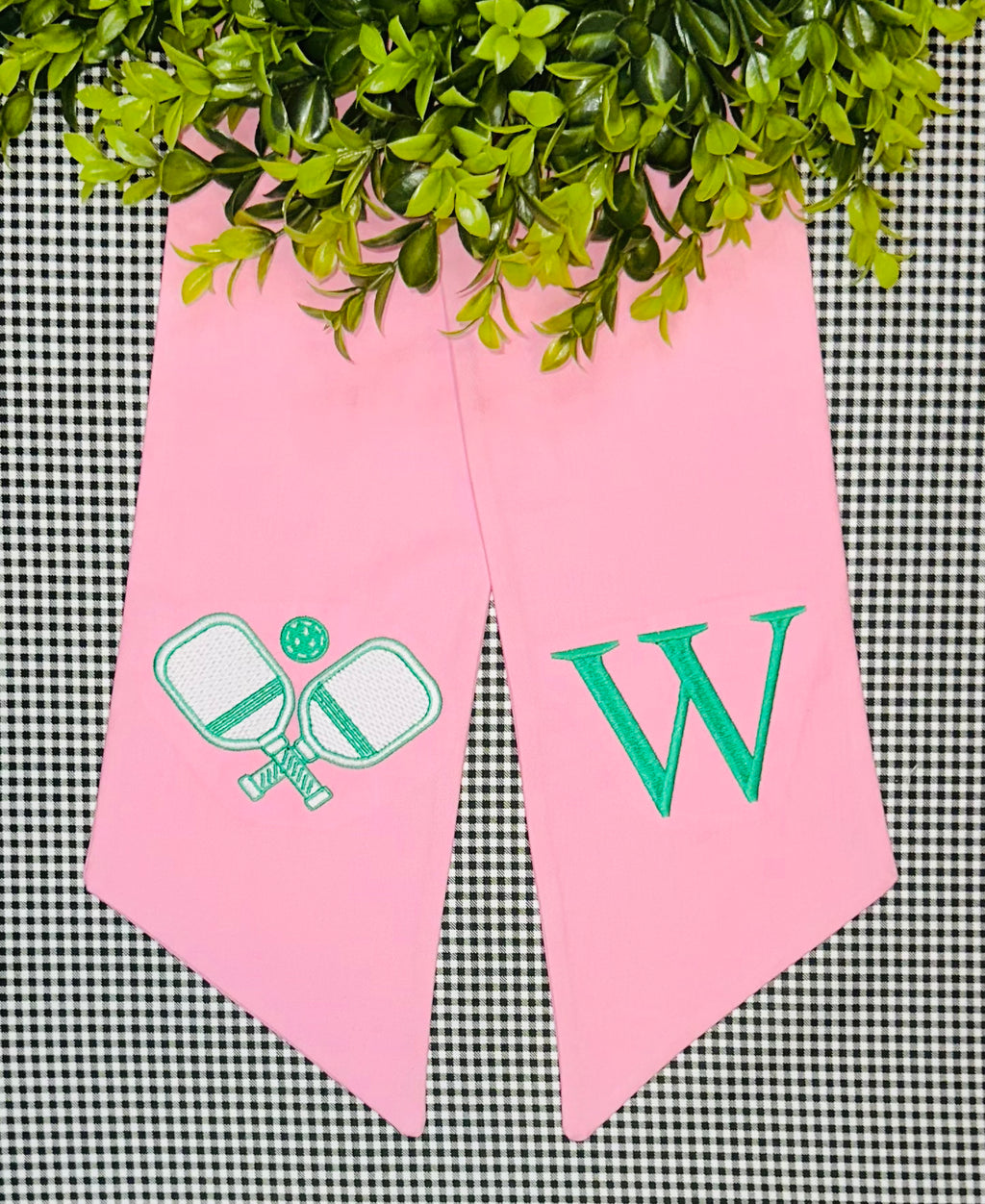 Double Wreath Sash - Pickle-ball & Times New Roman Font