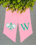 Double Wreath Sash - Pickle-ball & Times New Roman Font