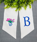 Double Wreath Sash -Ginger Jar Tulips and Fishtail Font