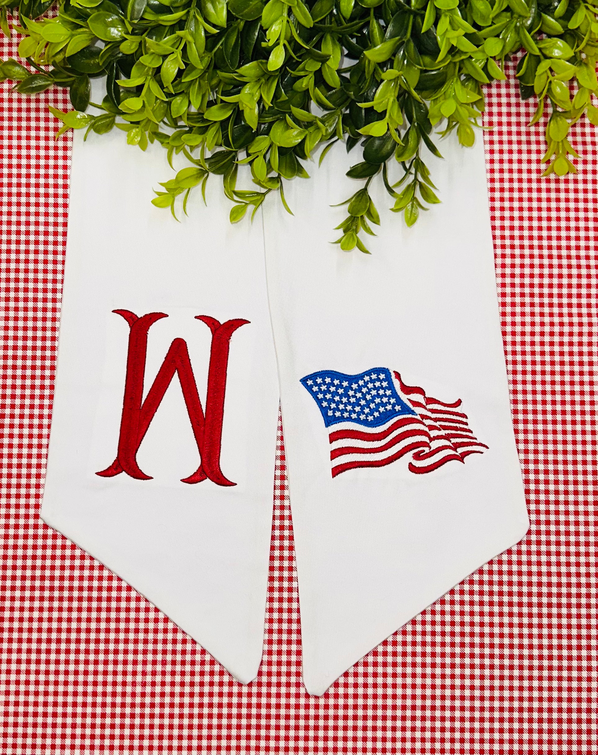 Double Wreath Sash - 4th of July American Flag